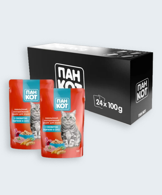 WISE CAT - წვნიანი სოუსი ინდაურის ხორცით, 100გრ.x24 ცალი - Image 5