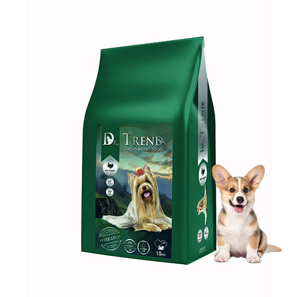 Dr.Trend Puppy -  სრული დაბალანსებული საკვები ლეკვებისთვის, ინდაურის ხორცით 15კგ.