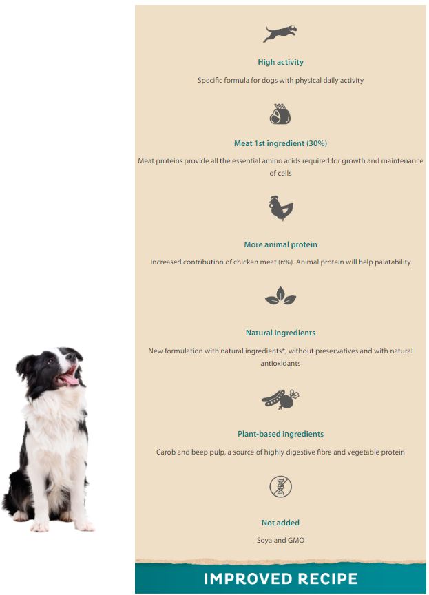 NutriBest Activity - ქათმით და ბრინჯით ყველა ჯიშის ზრდასრული, ფიზიკურად აქტიური ძაღლებისვის, 15კგ - Image 6