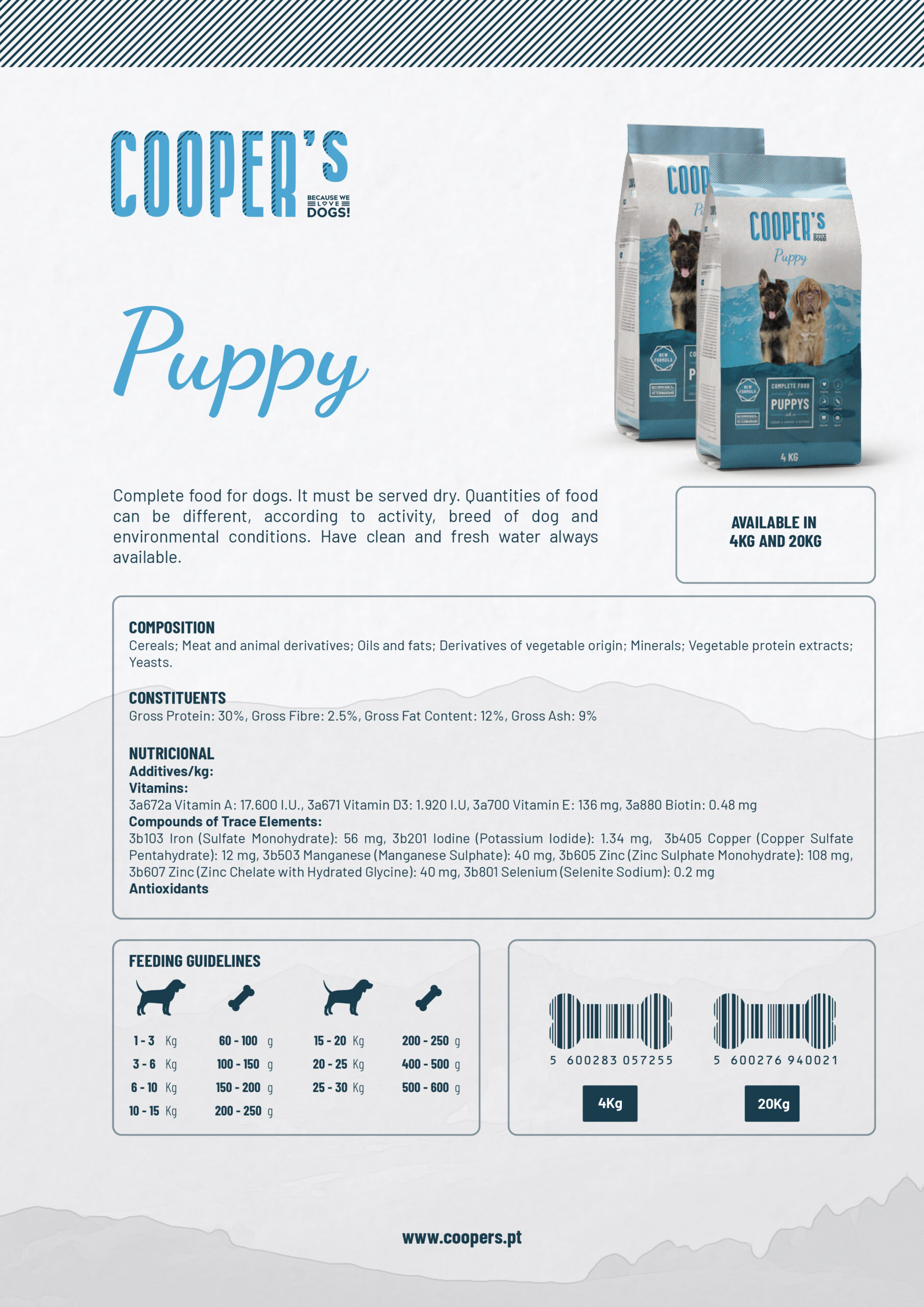 Cooper's Puppy - სრული საკვები ლეკვებისთვის. 20კგ - Image 3