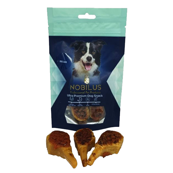 NOBILUS - dog snack, lamb barbecue, 80g.