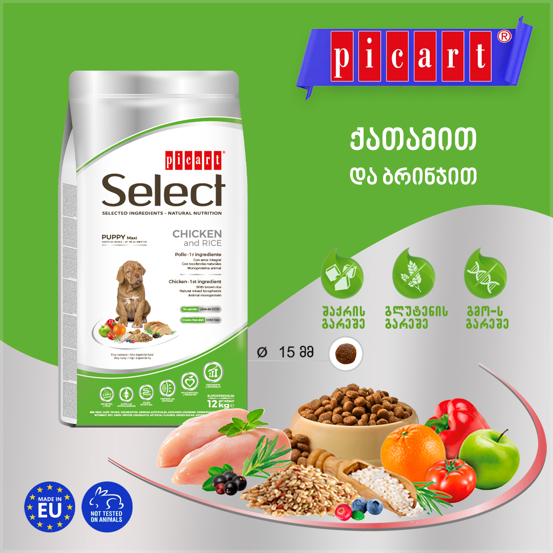 SELECT  PUPPY MAXI - დიდი ჯიშის ლეკვებისთვის 12კგ - Image 4