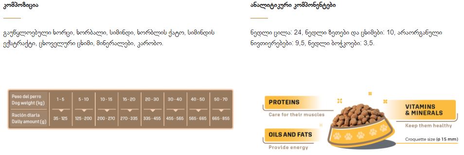 MEGABONE ADULT - ერთი წლის ასაკიდან, ყველა ჯიშისთვის, ნორმალური ყოველდღიური აქტივობით. 15კგ - Image 3