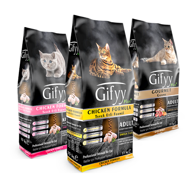 GIFYY - ზრდასრული კატის საკვები, ქათმით. 15კგ - Image 2