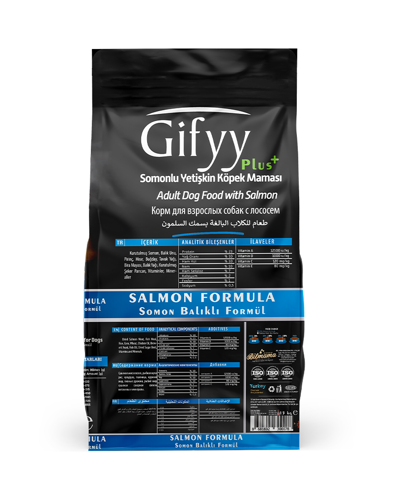 GIFYY - ზრდასრული ძაღლის საკვები, (23/10) ორაგულით. 15კგ - Image 3