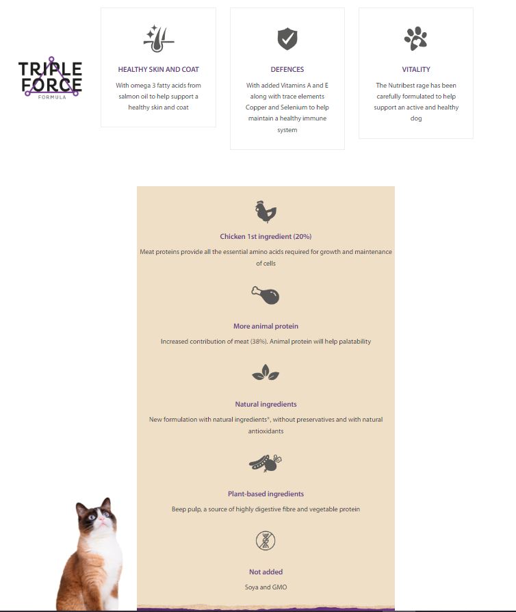 NUTRIBEST Cat chicken & rice - ზრდასრული კატის,  ქათამით და ბრინჯით, 15კგ - Image 2