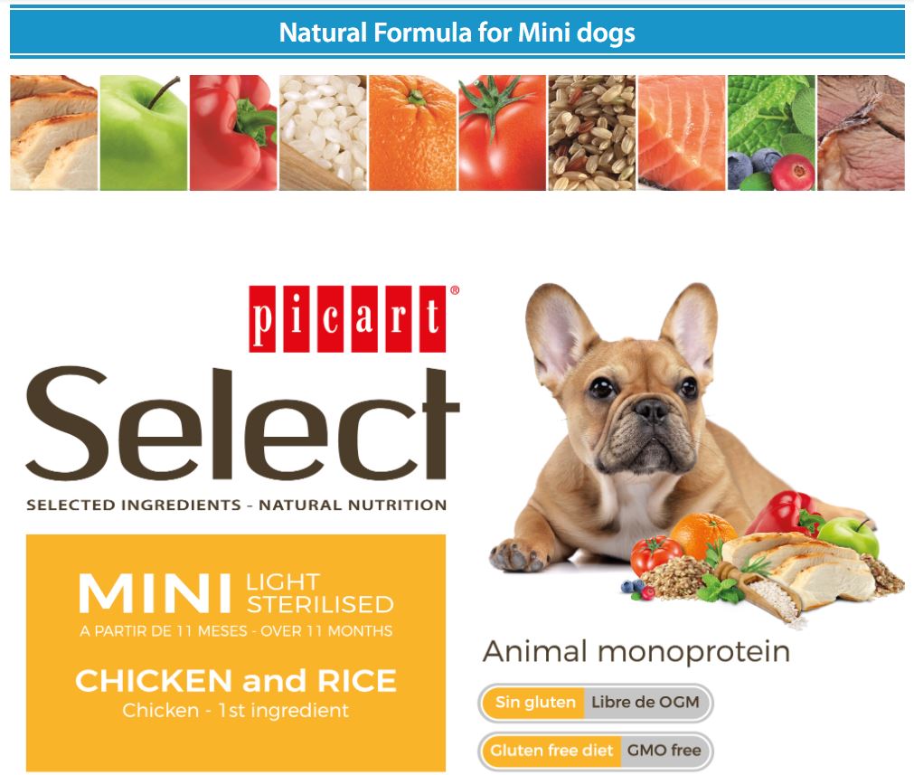 SELECT Light Sterilised - სტერილური, პატარა ჯიშის ზრდასრული, ქათამი და ბრინჯი, 8კგ - Image 2